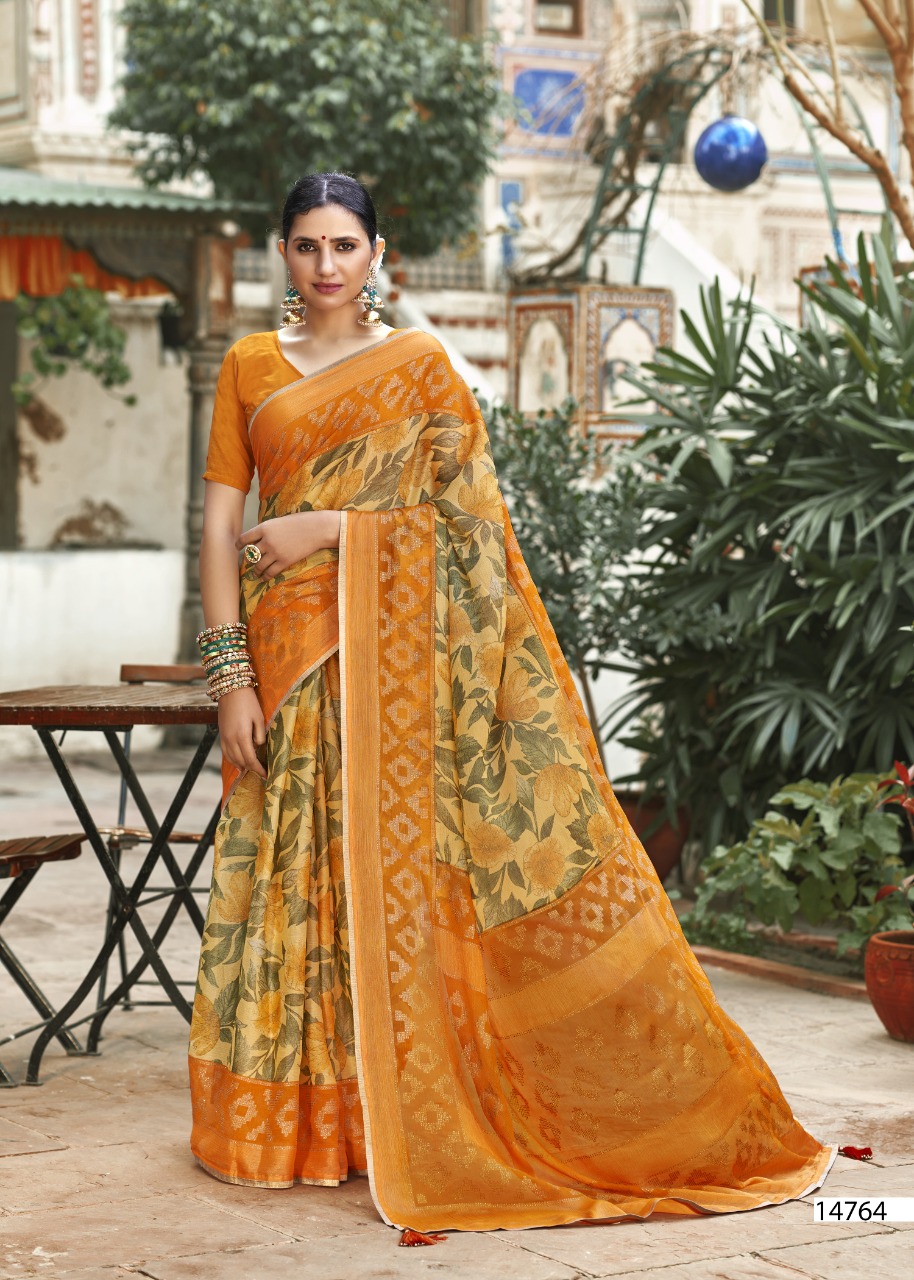 vallabhi print madhushala Brasso print astonishing saree catalog