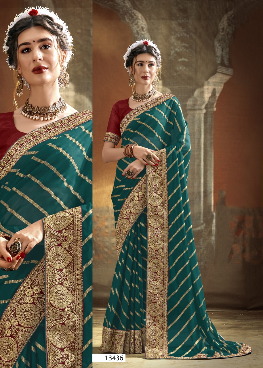 vallabhi print nitali georgette attractive look saree catalog