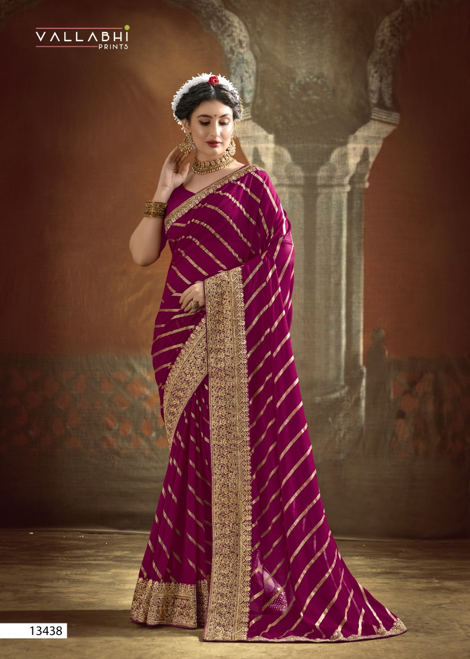 vallabhi print nitali georgette attractive look saree catalog