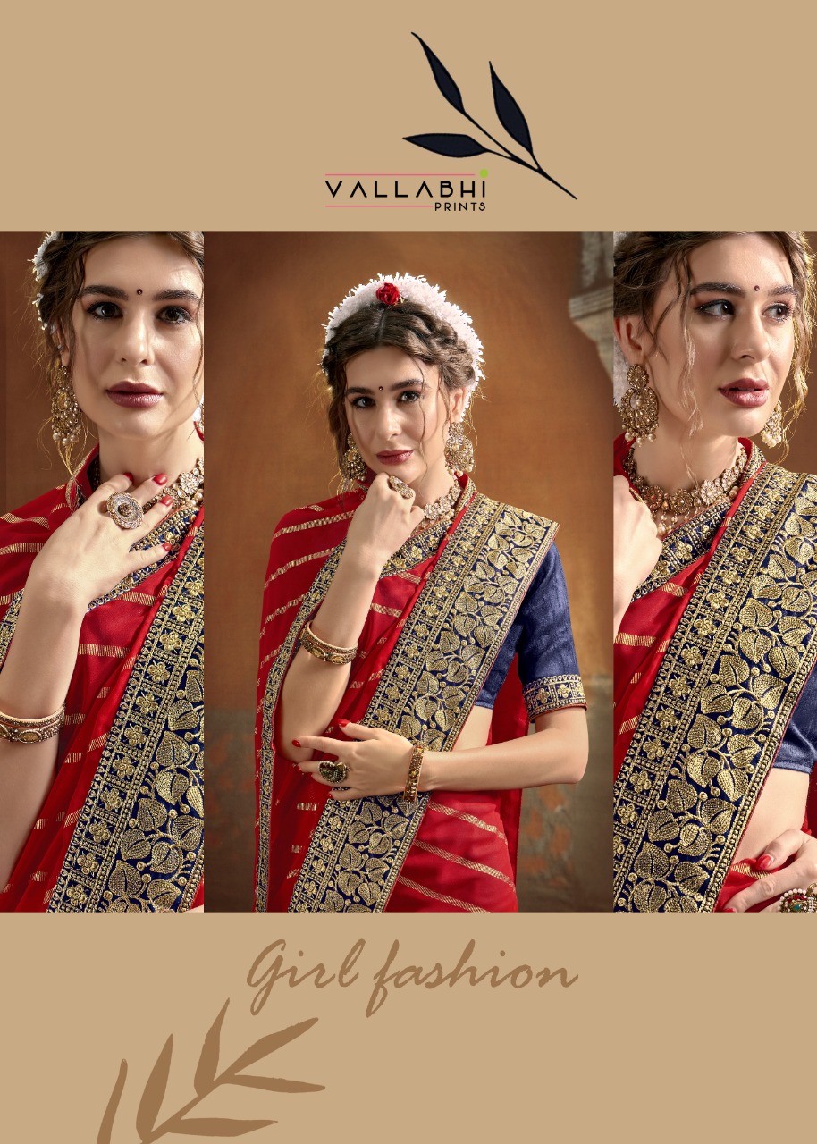 vallabhi print nitali georgette attractive look saree catalog