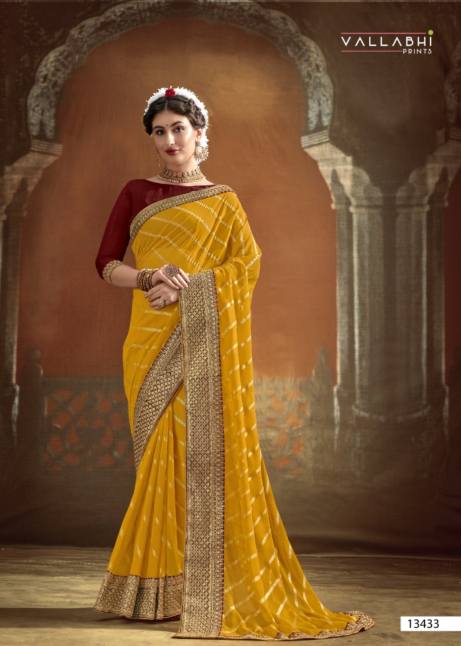 vallabhi print nitali georgette attractive look saree catalog