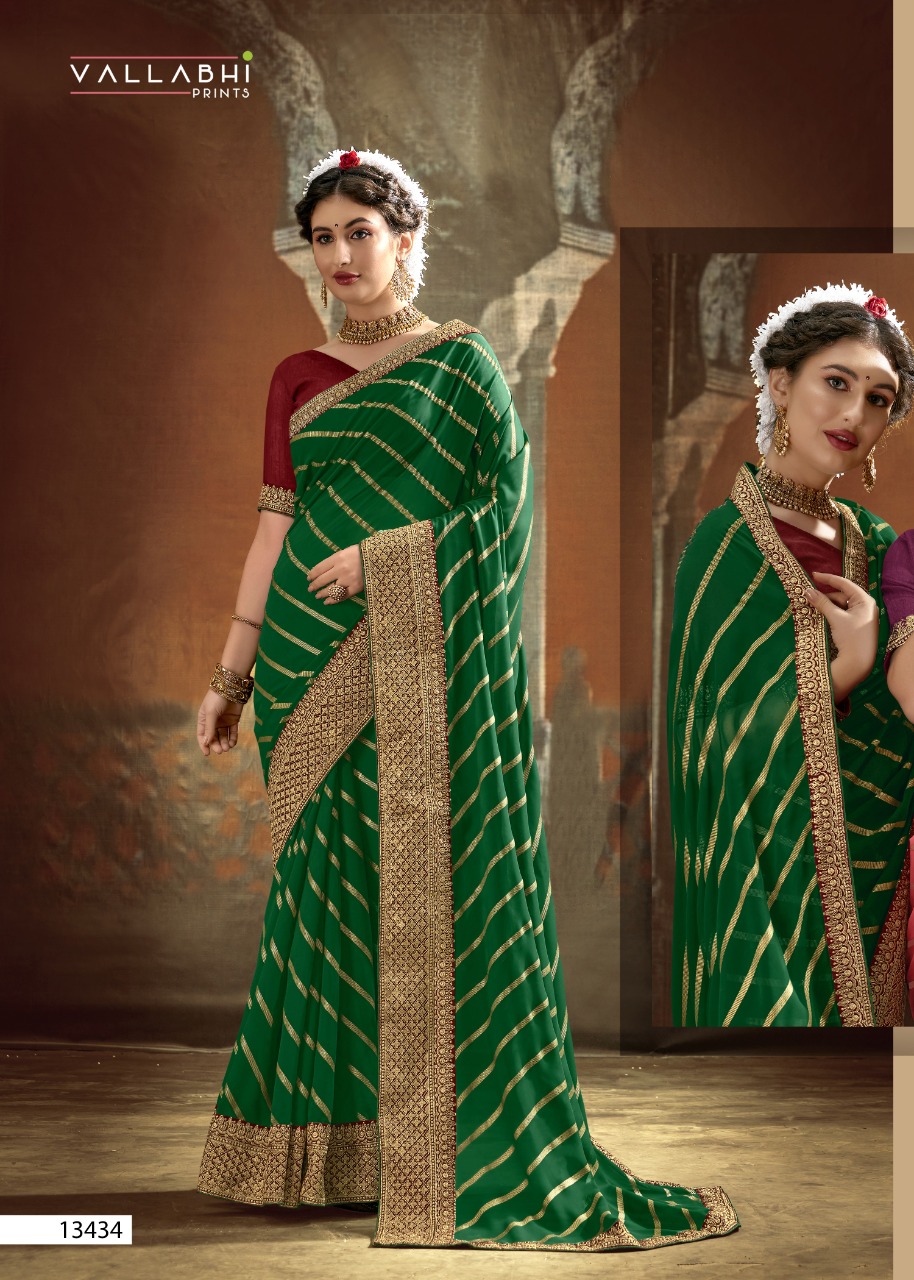 vallabhi print nitali georgette attractive look saree catalog