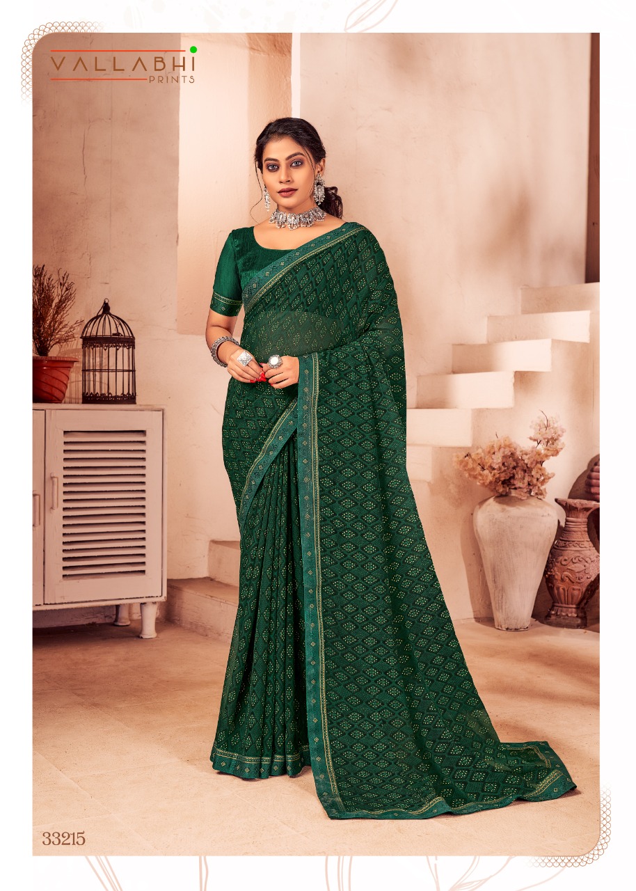 Vallabhi print prity georgette  regal look saree catalog