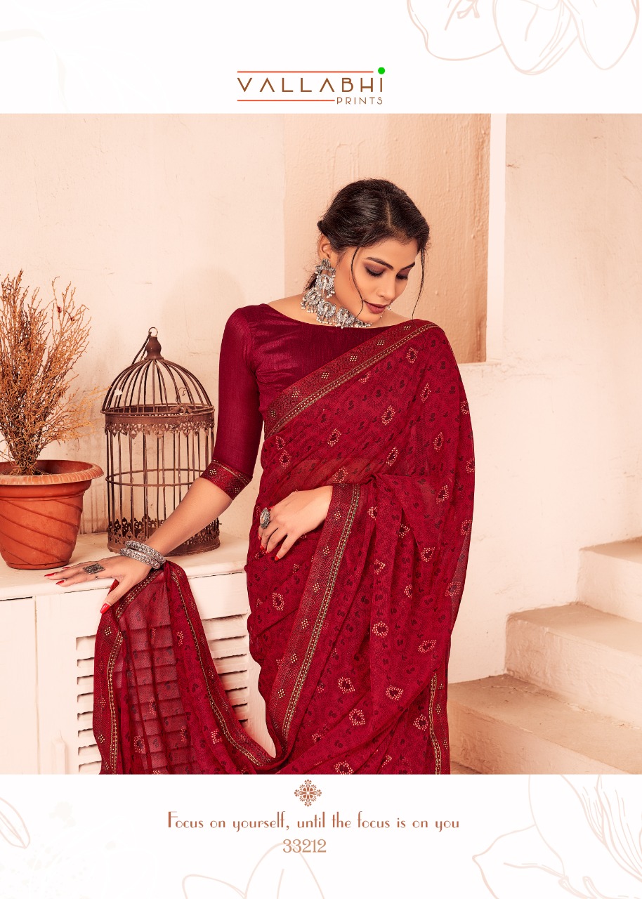 Vallabhi print prity georgette  regal look saree catalog