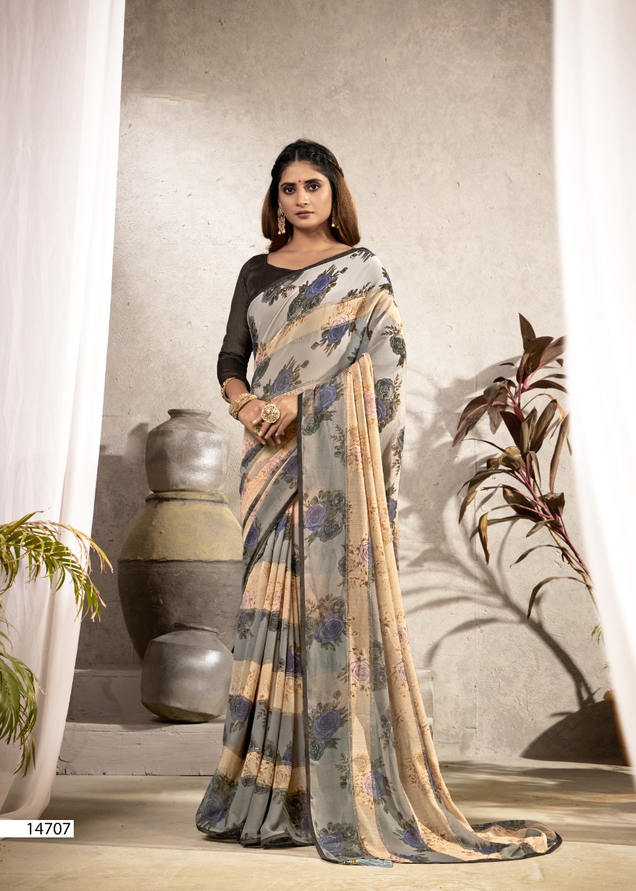 vallabhi print raseeli vol 2 georgette elegant look saree catalog