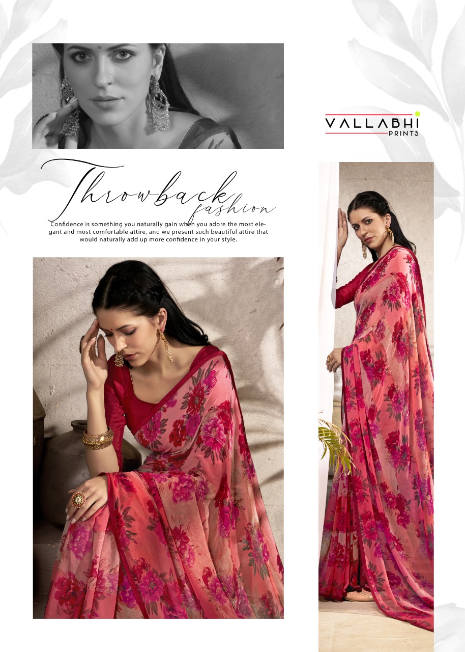 vallabhi print raseeli vol 2 georgette elegant look saree catalog