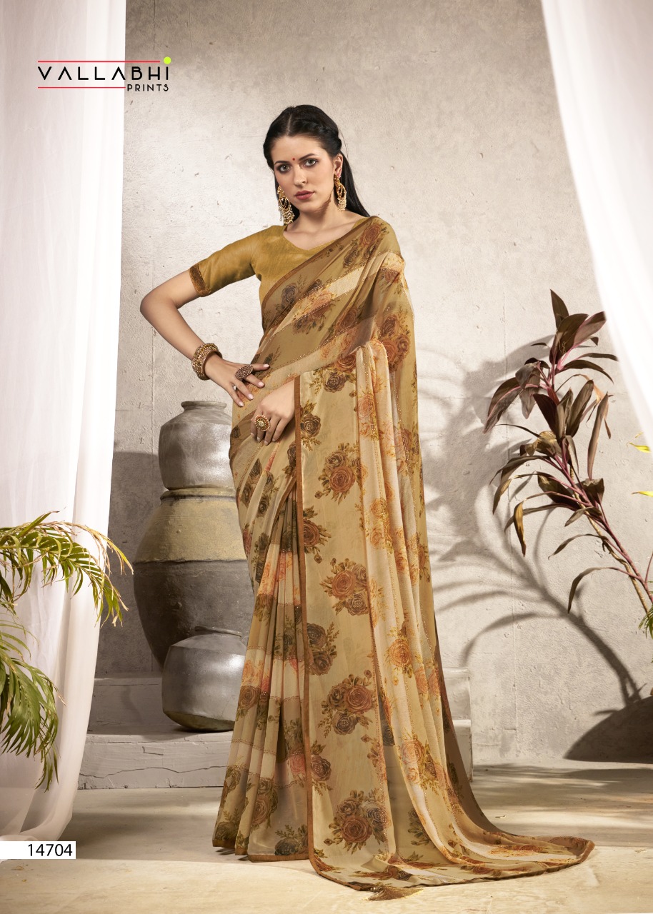 vallabhi print raseeli vol 2 georgette elegant look saree catalog