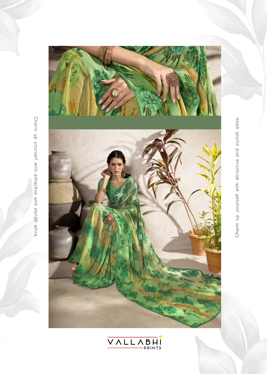 vallabhi print raseeli vol 2 georgette elegant look saree catalog