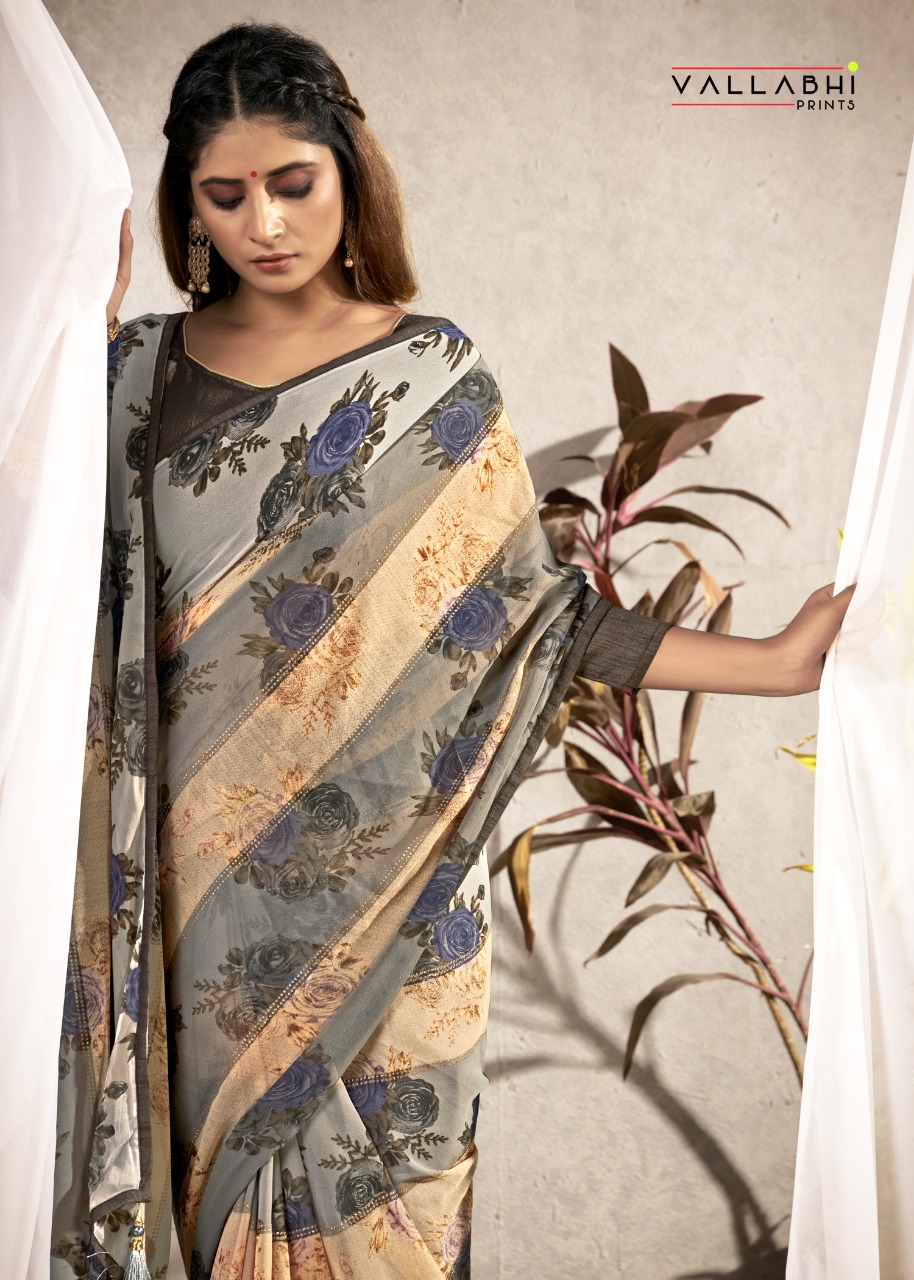 vallabhi print raseeli vol 2 georgette elegant look saree catalog