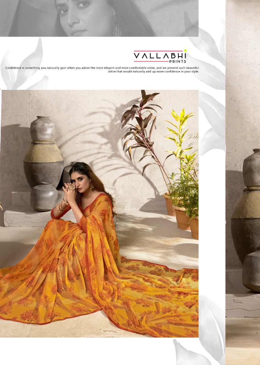 vallabhi print raseeli vol 2 georgette elegant look saree catalog