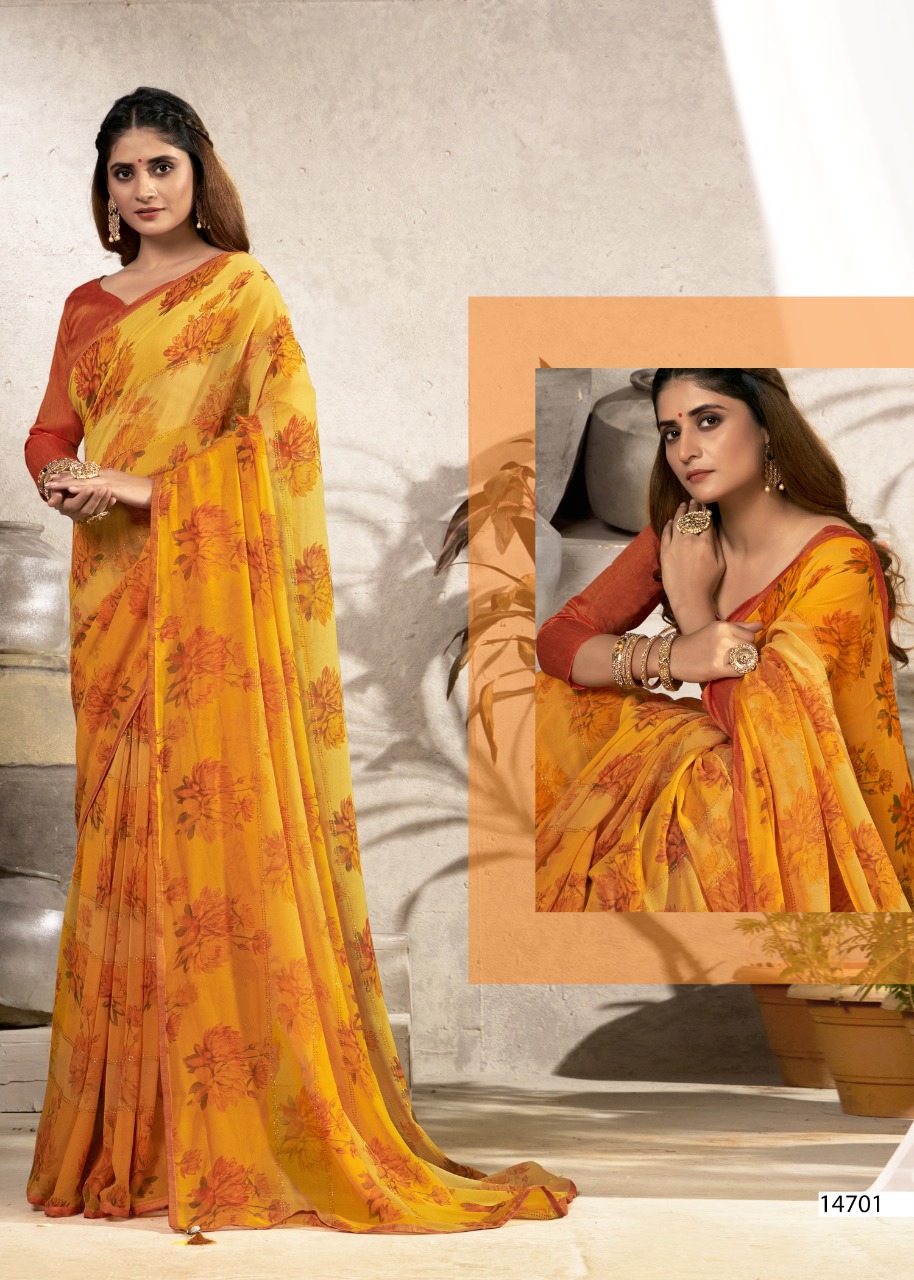 vallabhi print raseeli vol 2 georgette elegant look saree catalog