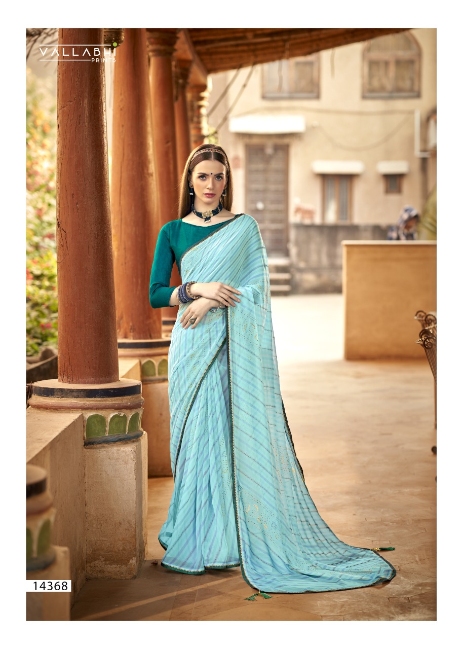 Vallabhi print sangeet georgette regal look saree catalog