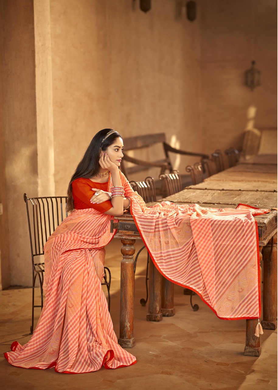 Vallabhi print sangeet georgette regal look saree catalog