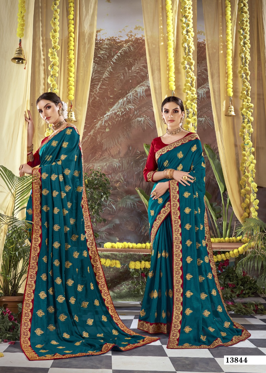 vallabhi print veedhi Vichitra Dyed graceful look saree catalog