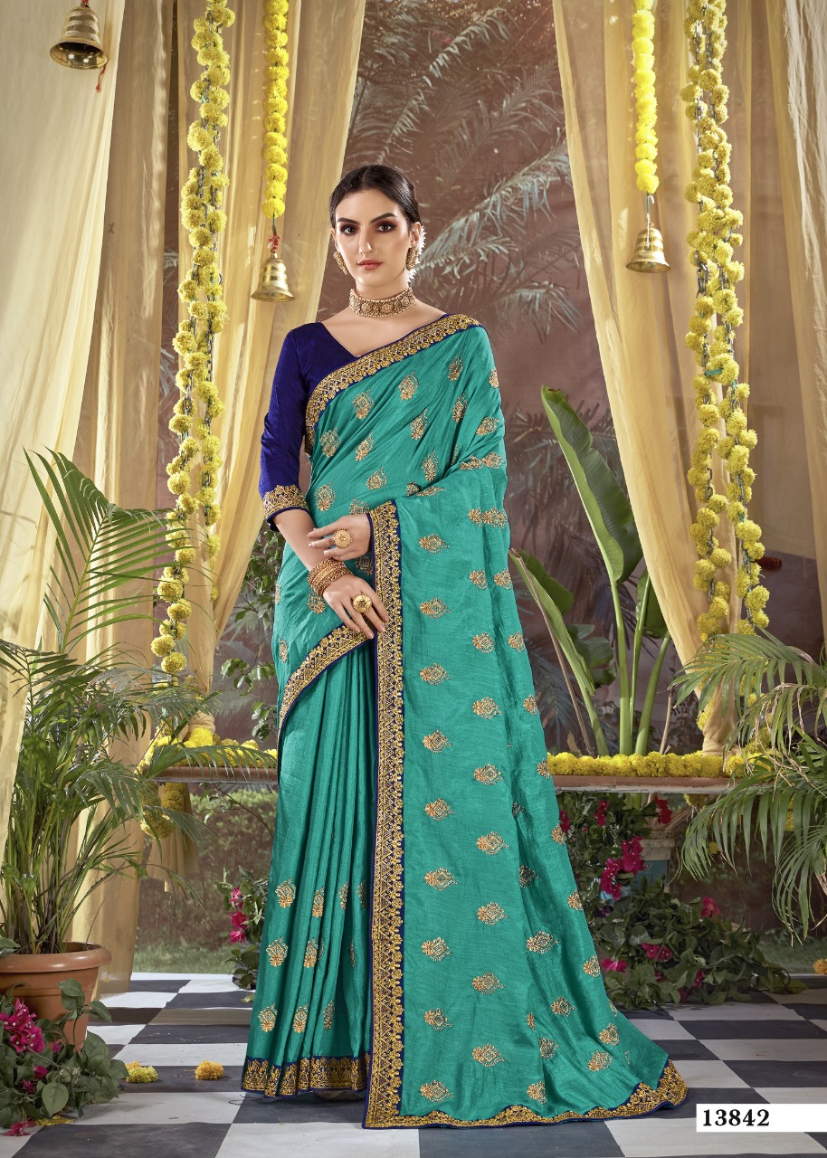 vallabhi print veedhi Vichitra Dyed graceful look saree catalog