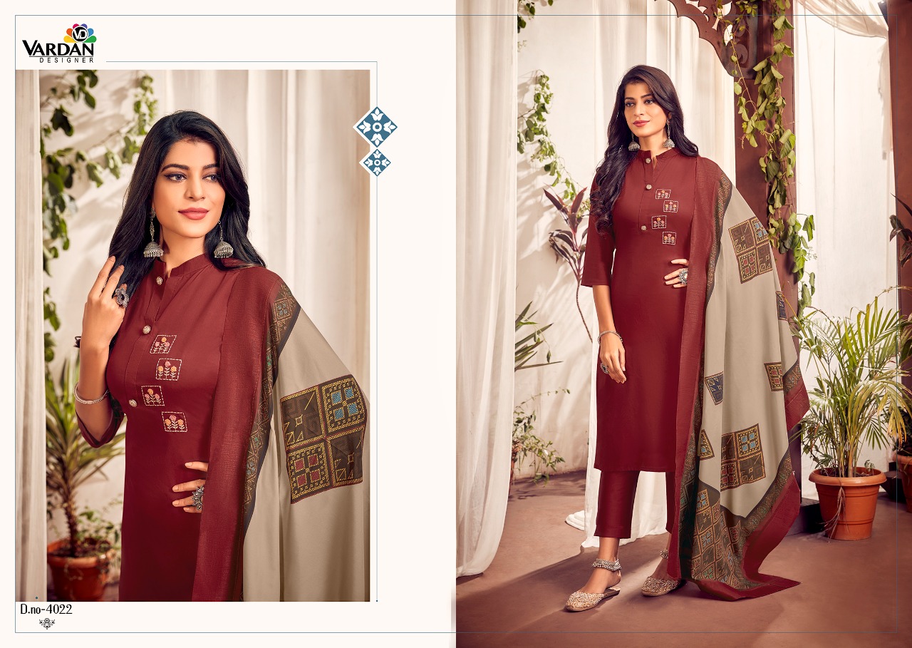 Vardan designer nagma vol 1 jam cotton elegant kurti Bottom with dupatta catalog