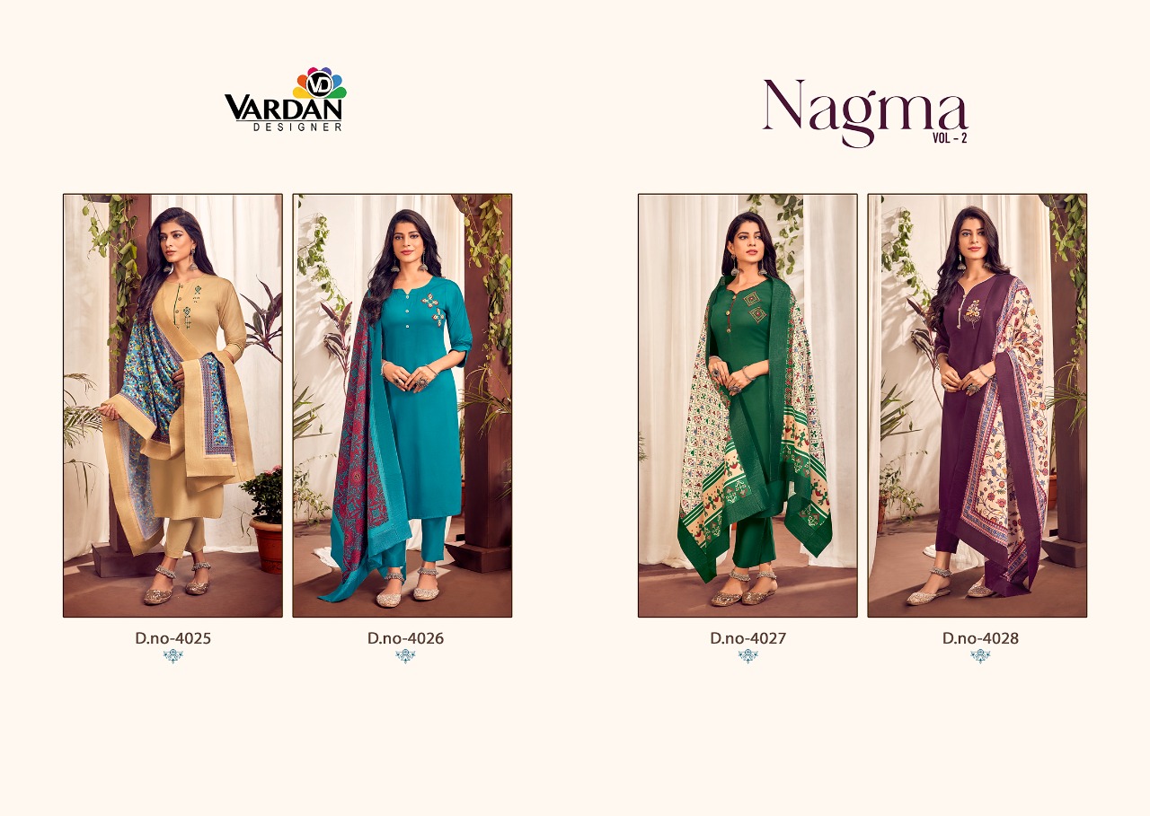 vardan designer nagma vol 2 cotton classi trendy look top bottom with dupatta catalog