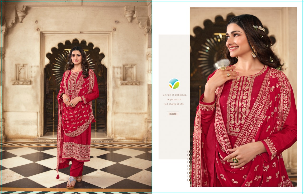 vinay fashion kaseesh nilofar heavy embroidery dola gorgeous look salwar suit catalog