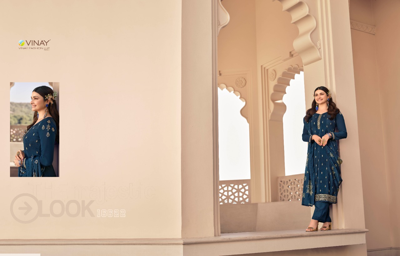 vinay fashion silkina Royal Crepe 36 Royal Crepe elegant look salwar suit catalog