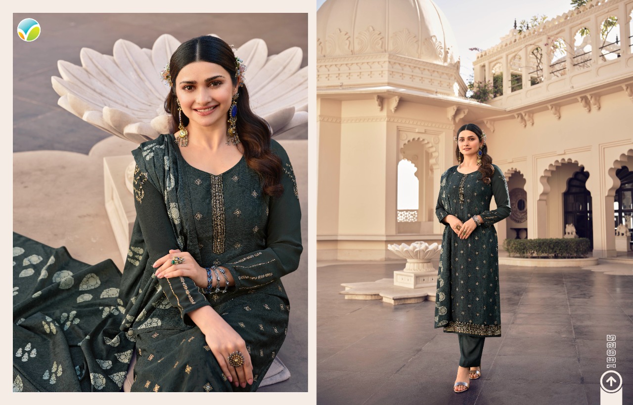 vinay fashion silkina Royal Crepe 36 Royal Crepe elegant look salwar suit catalog