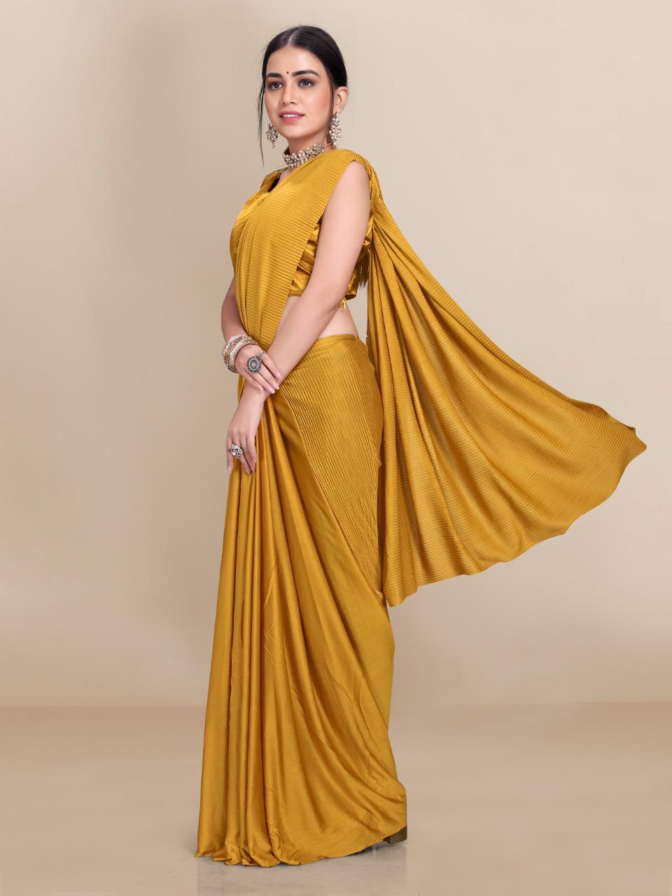 vivera international Clovia2 Saree Soft Knitted lycra regal look saree catalog