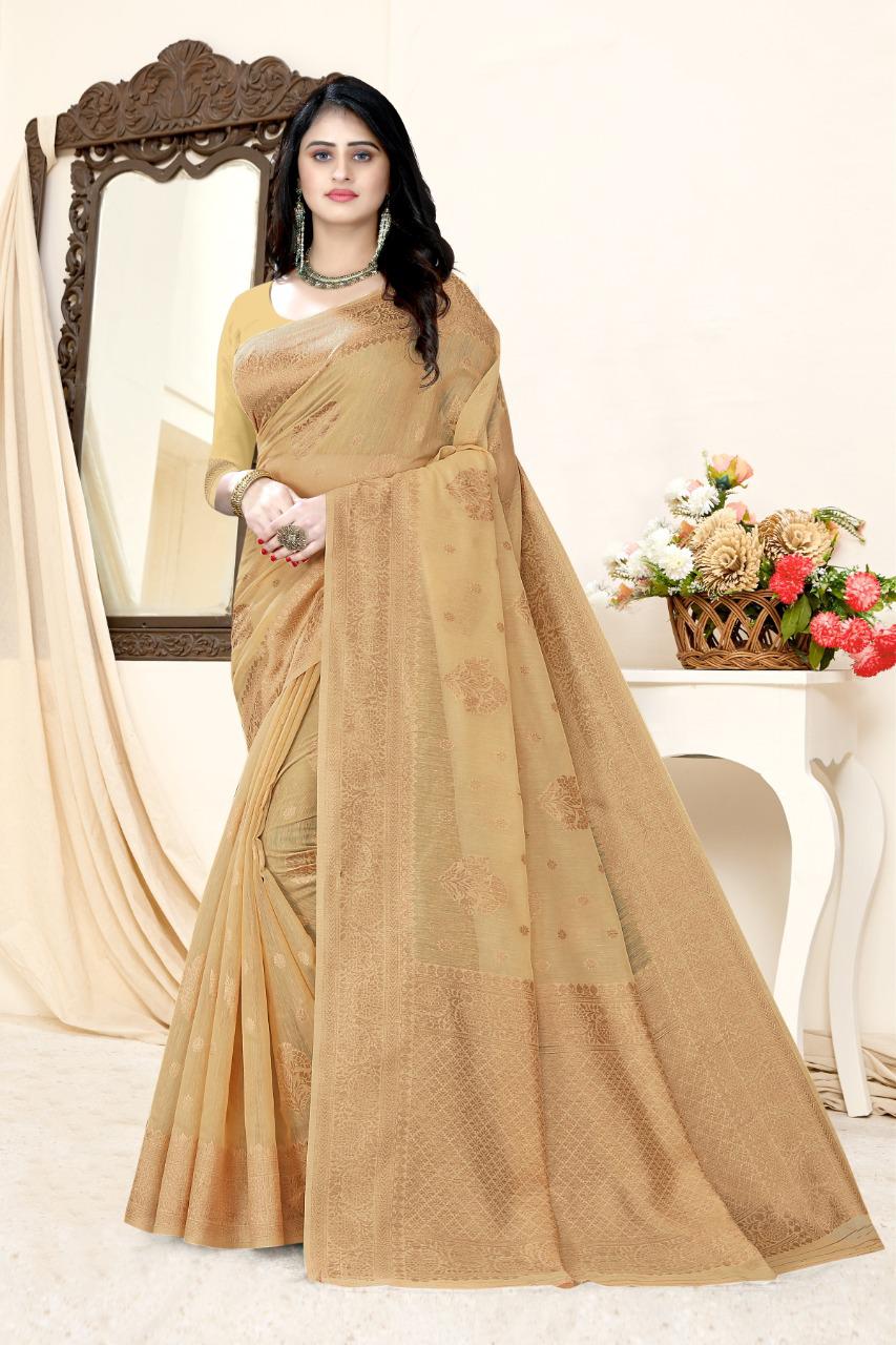 vivera international Princess 3 Sarees Chanderi cotton catchy look saree catalog