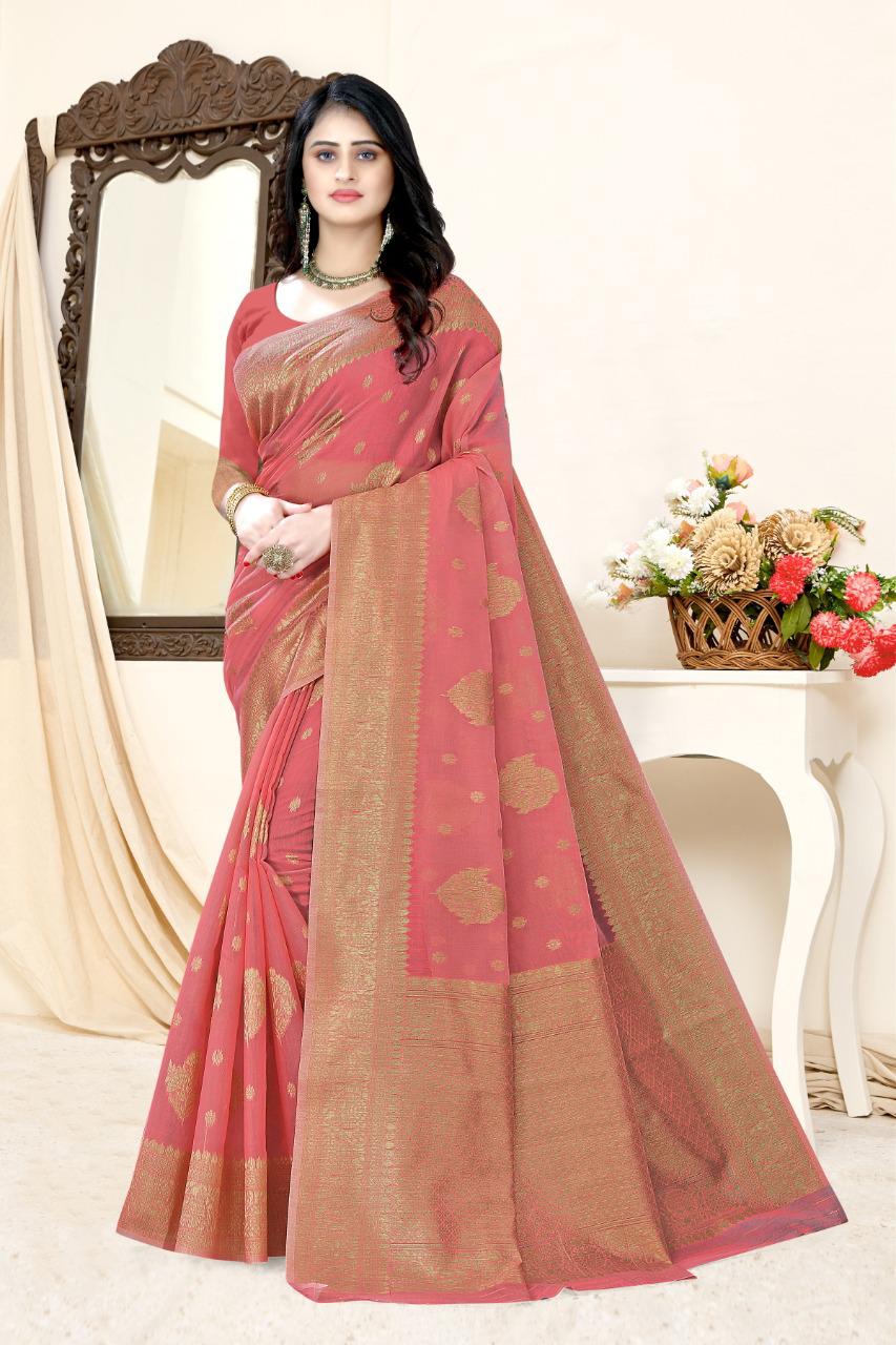 vivera international Princess 3 Sarees Chanderi cotton catchy look saree catalog