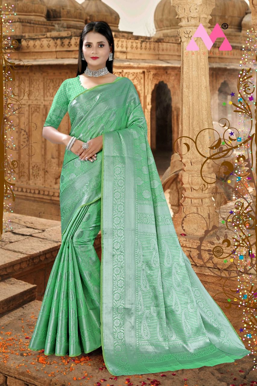 vivera international Vrusti 2 Sarees Kanjeevaram Silk elegant saree catalog