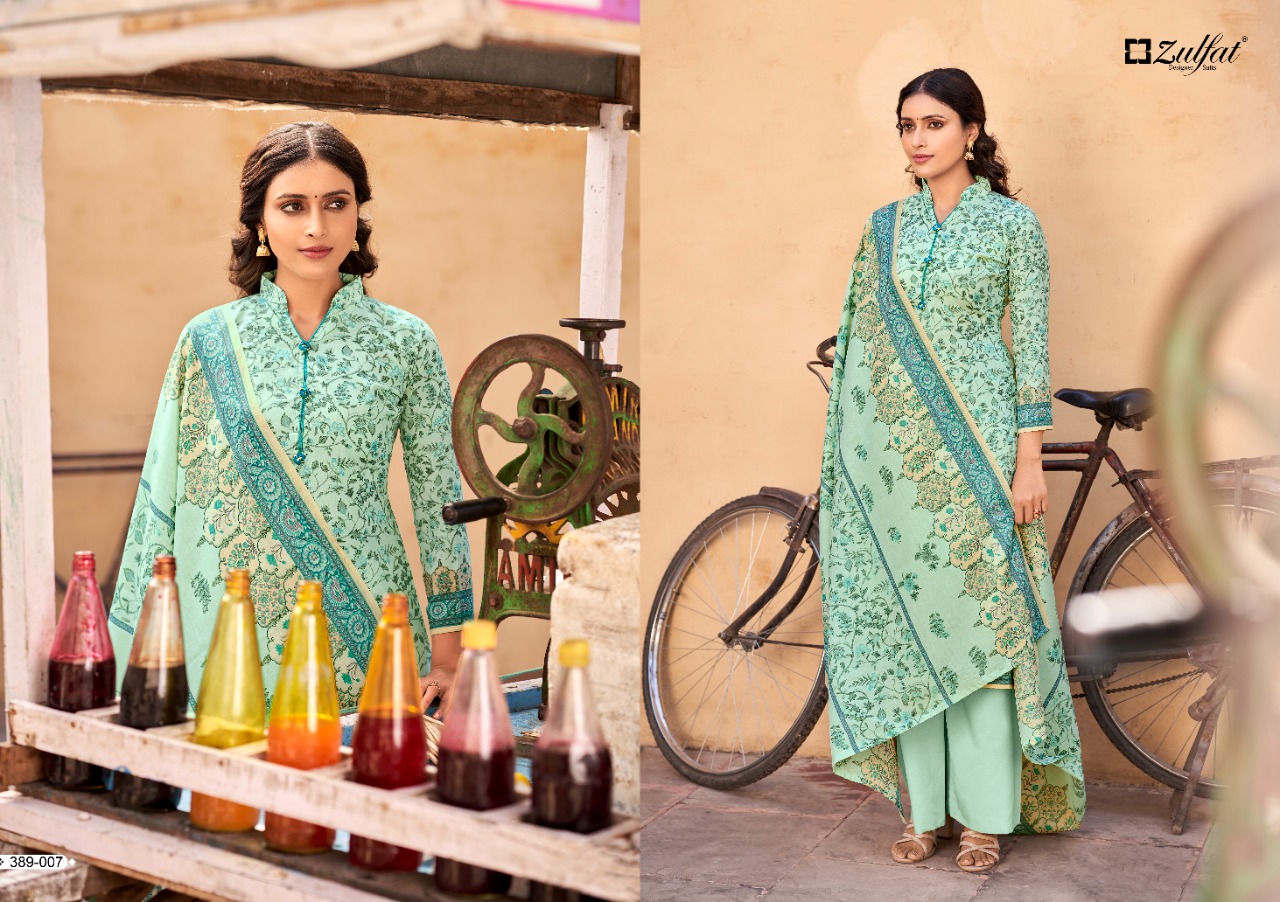 zulfat designer suit mariam cotton attrective print salwar suit catalog