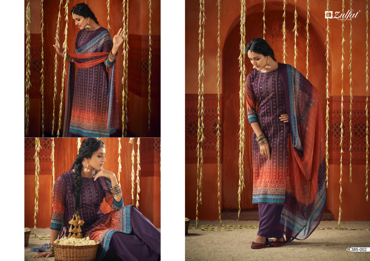 zulfat designer suit panghat pure jam cotton elegant print salwar suit catalog