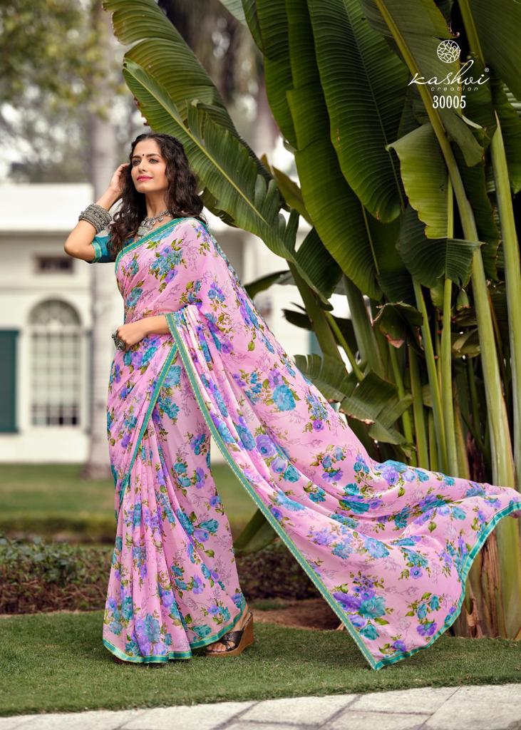 lt saree kashvi creation Radhika VOL 2 chiffon graceful print saree catalog