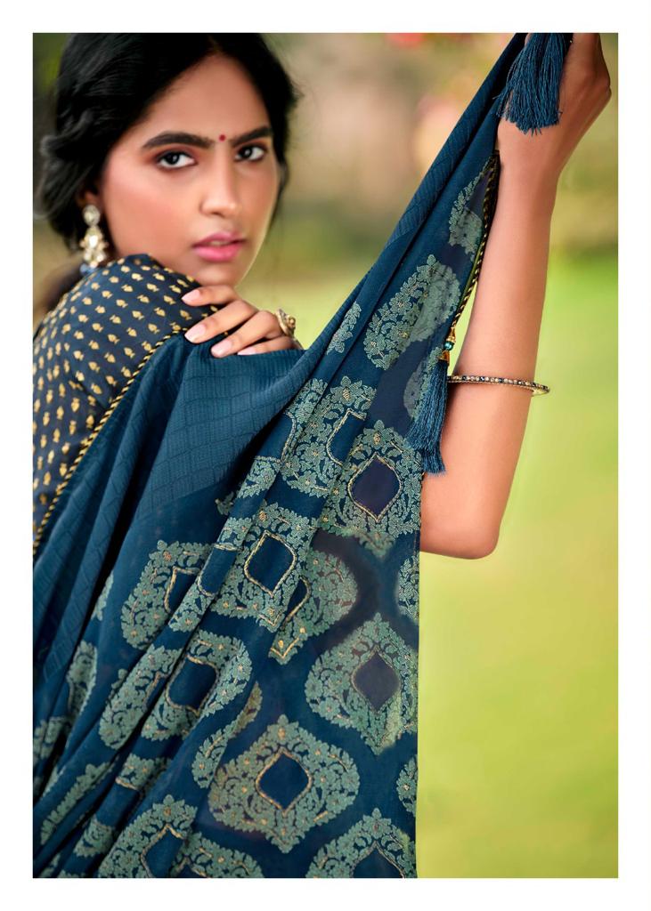 lt saree kashvi creation dhun viscose georgette graceful print saree catalog