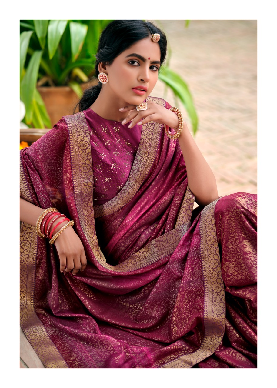 lt saree kashvi creation nandika Rubby silk graceful print saree catalog