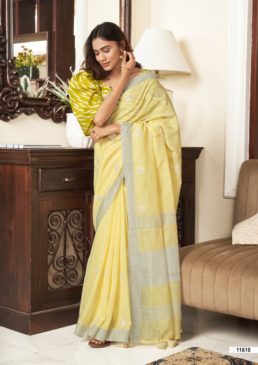 lt saree sensation Linen Silk elegant look saree catalog