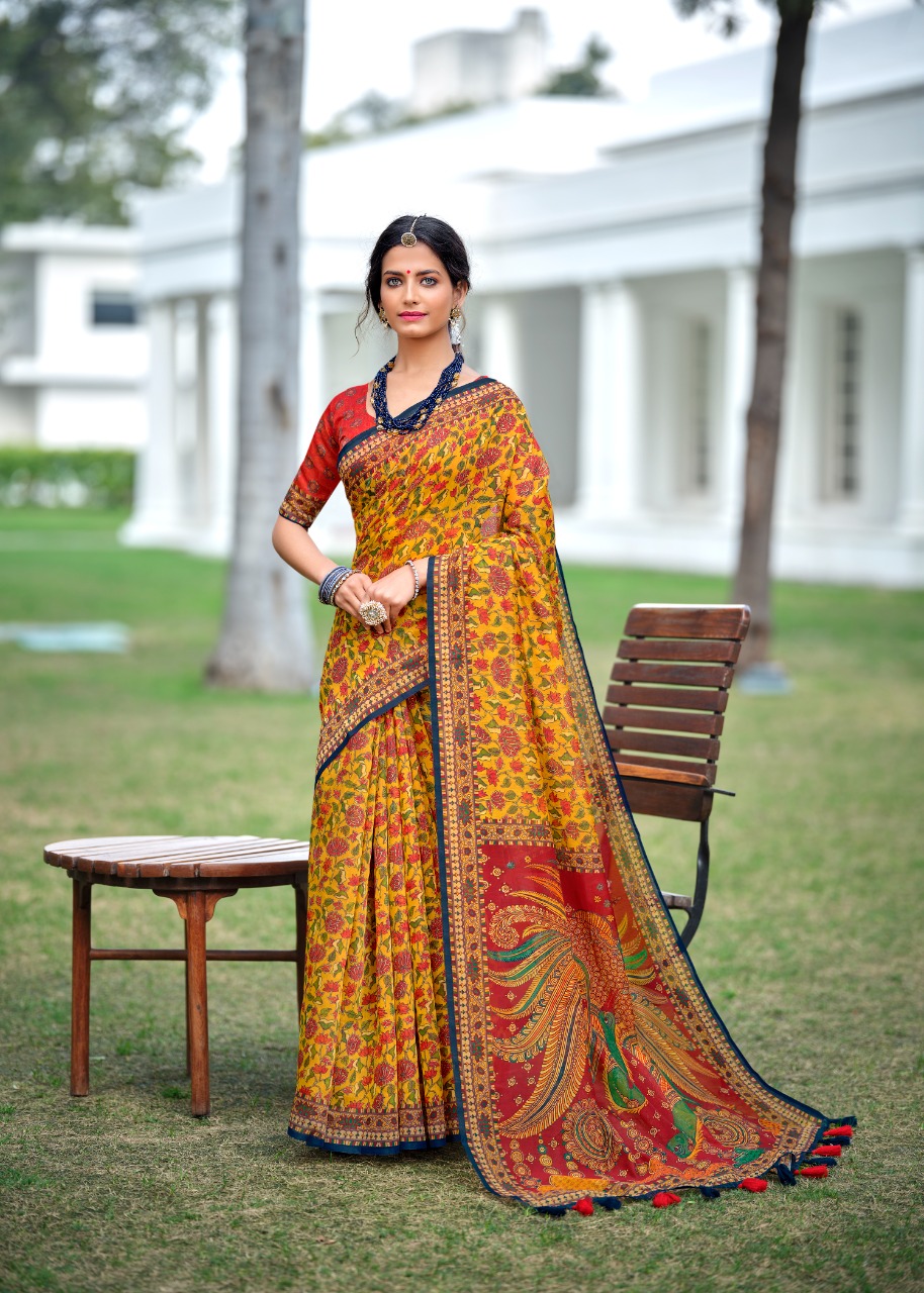 lt fashion madhubani chanderi silk regal look saree catalog