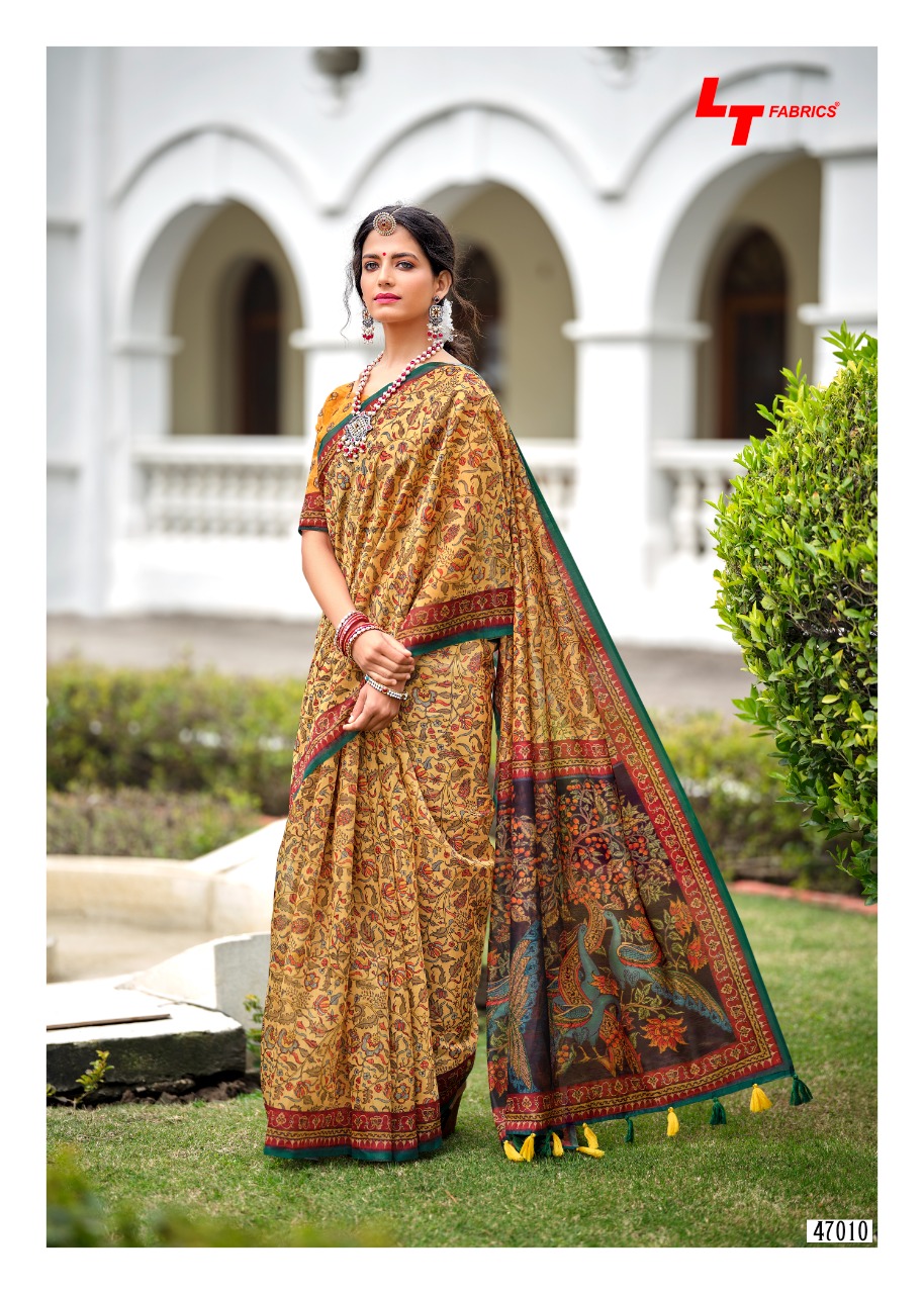 lt fashion madhubani chanderi silk regal look saree catalog