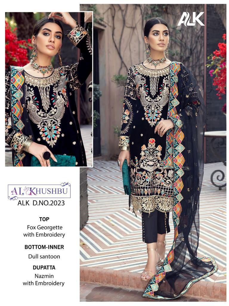 al khushbu 2023 georgette catchy look salwar suit Single