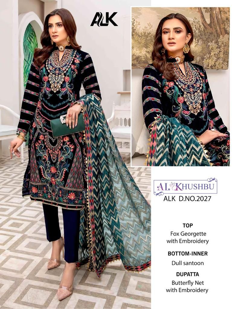 al khushbu 2027 georgette elegant look salwar suit single