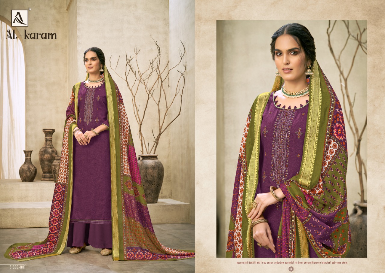 alok suit al karam cotton  attractive salwar suit catalog