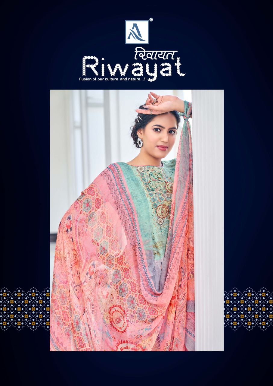 alok suit riwayat maslin exclusive print salwar suit catalog