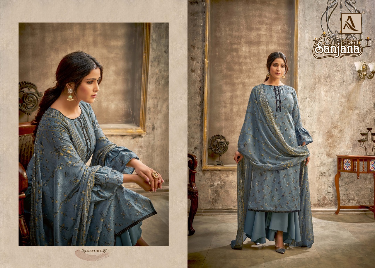 alok suit sanjana cotton graceful look salwar suit catalog