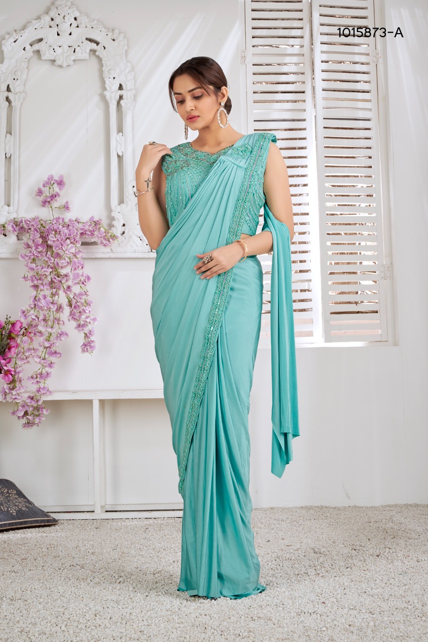 amoha trendz Design No 1015873 Imported Lycra gorgeous look saree catalog