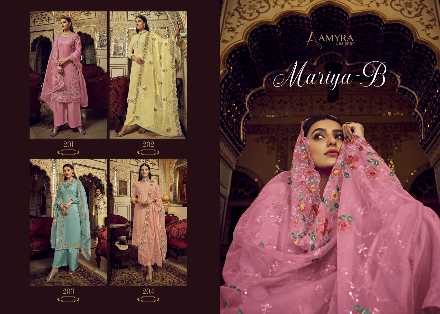 amyra designer mariya b festival collection georget gorgeous look salwar suit catalog