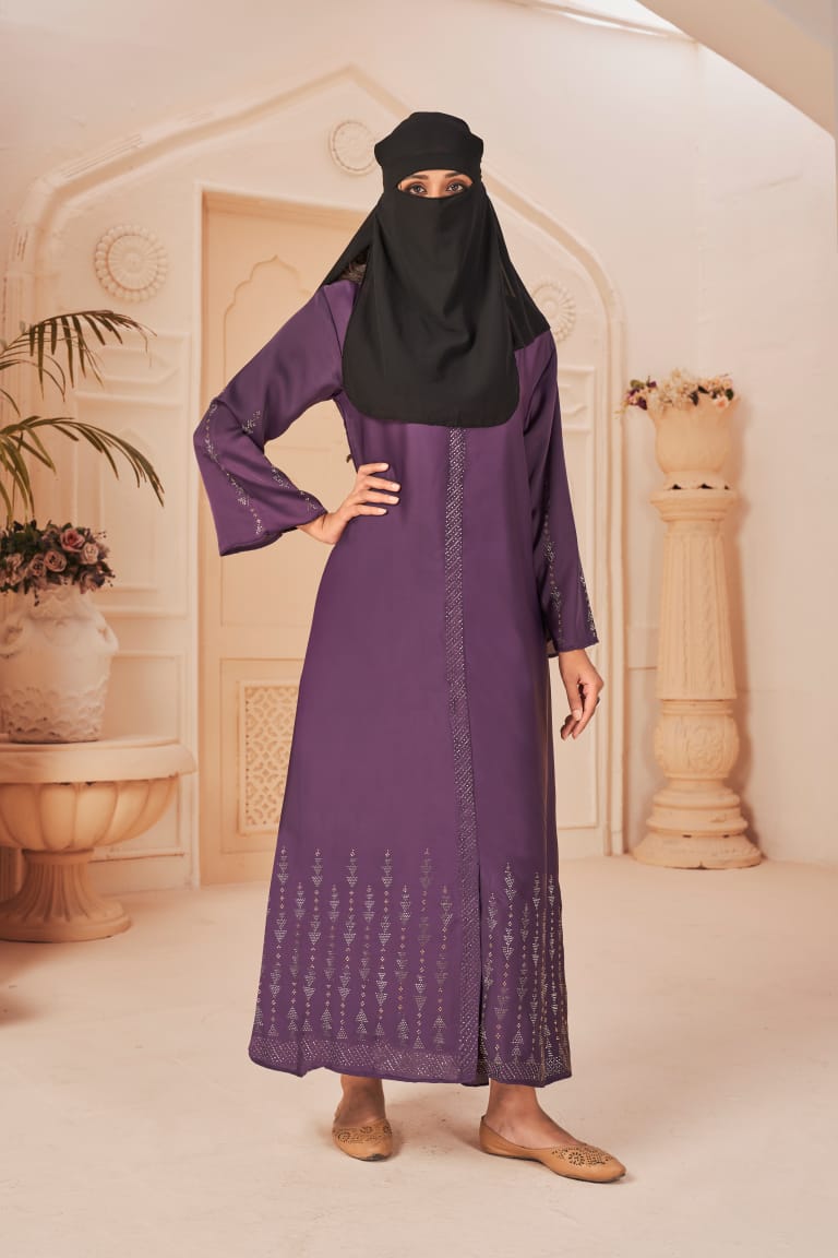 Banwery Fashion hijab Rassal Satin attrective look gown catalog