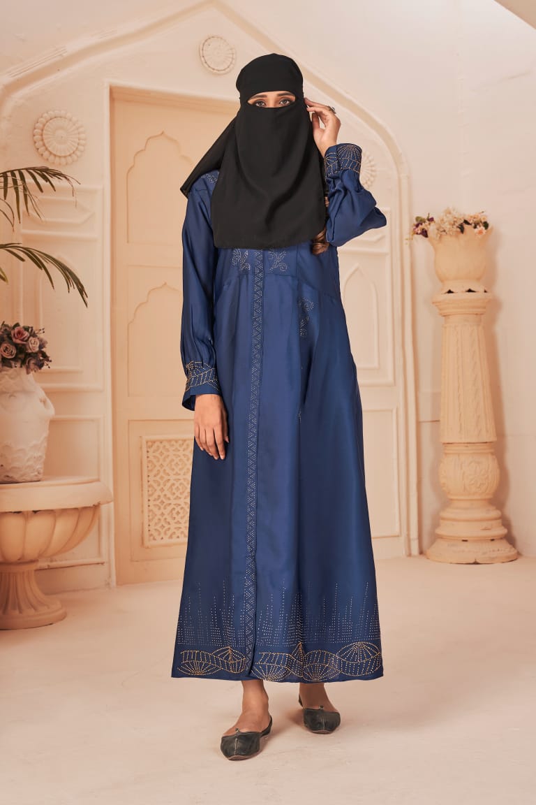 Banwery Fashion hijab Rassal Satin attrective look gown catalog