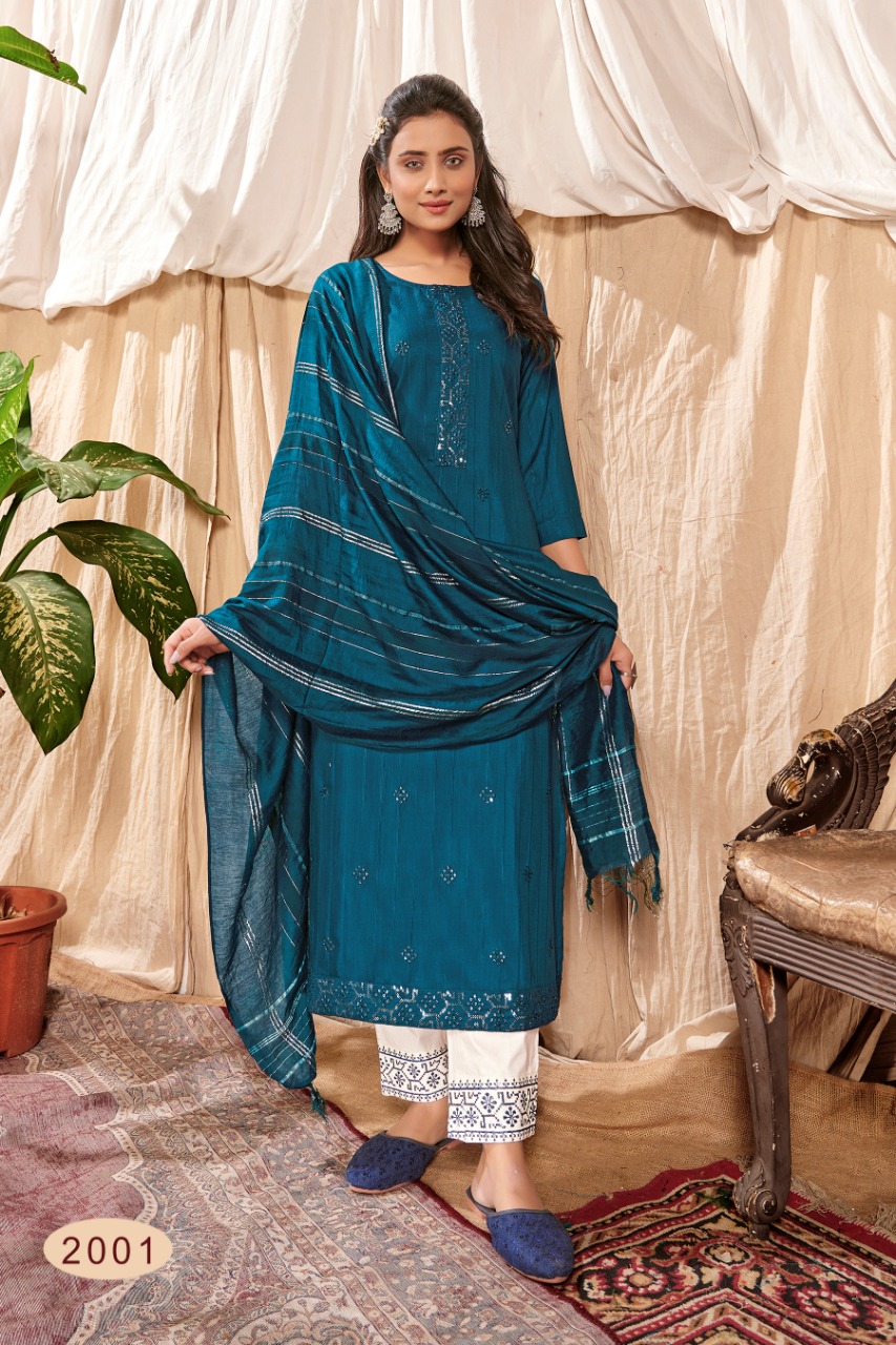 banwery fashion taj v 2 cotton elegant top pant with dupatta catalog