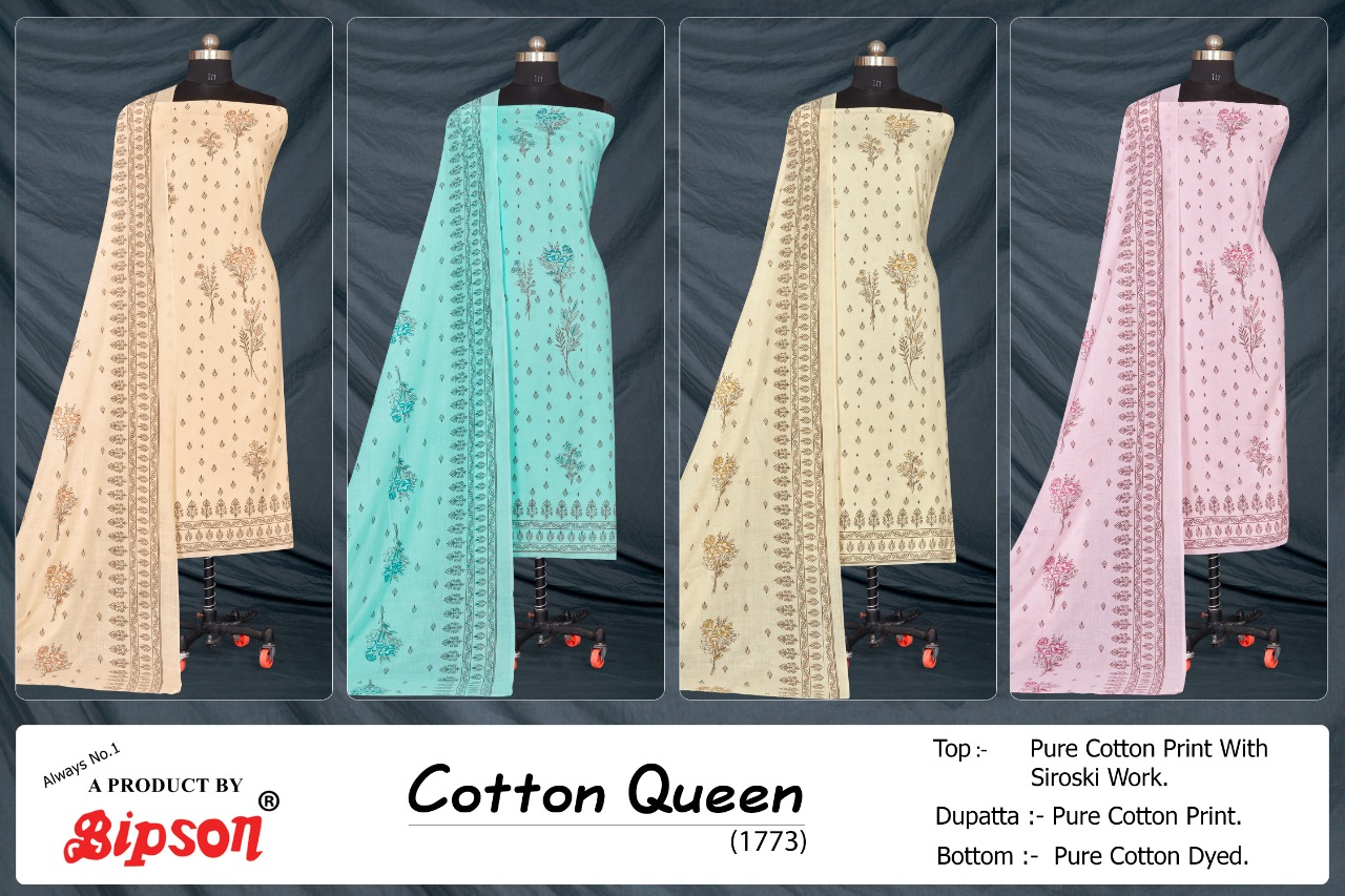 Bipson cotton queen 1773  cotton decent look salwar suit catalog