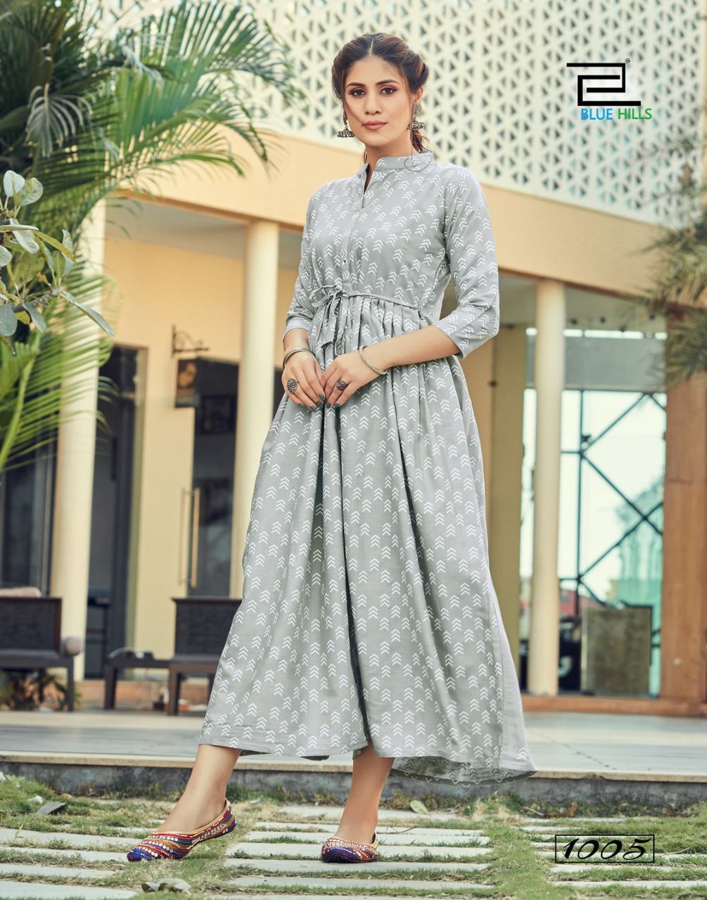 blue hills belt vol 1 rayon new and modern style long kurti catalog