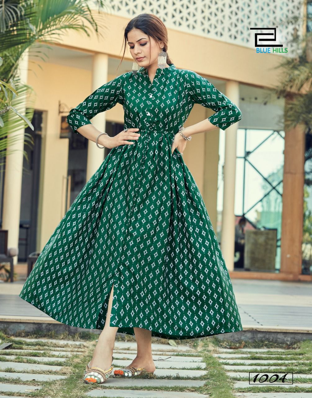 blue hills belt vol 1 rayon new and modern style long kurti catalog