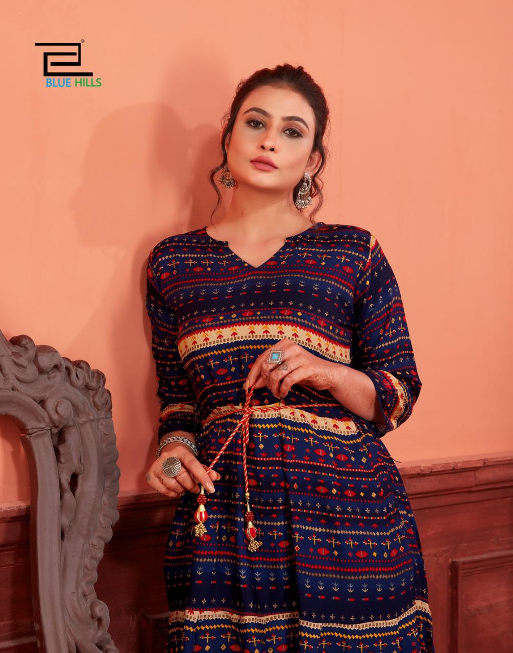 blue hills Special Vol 1 rayon catchy look Long kurti catalog